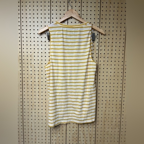 Madewell Deep V Yellow Striped Tank - Picture 5 of 5